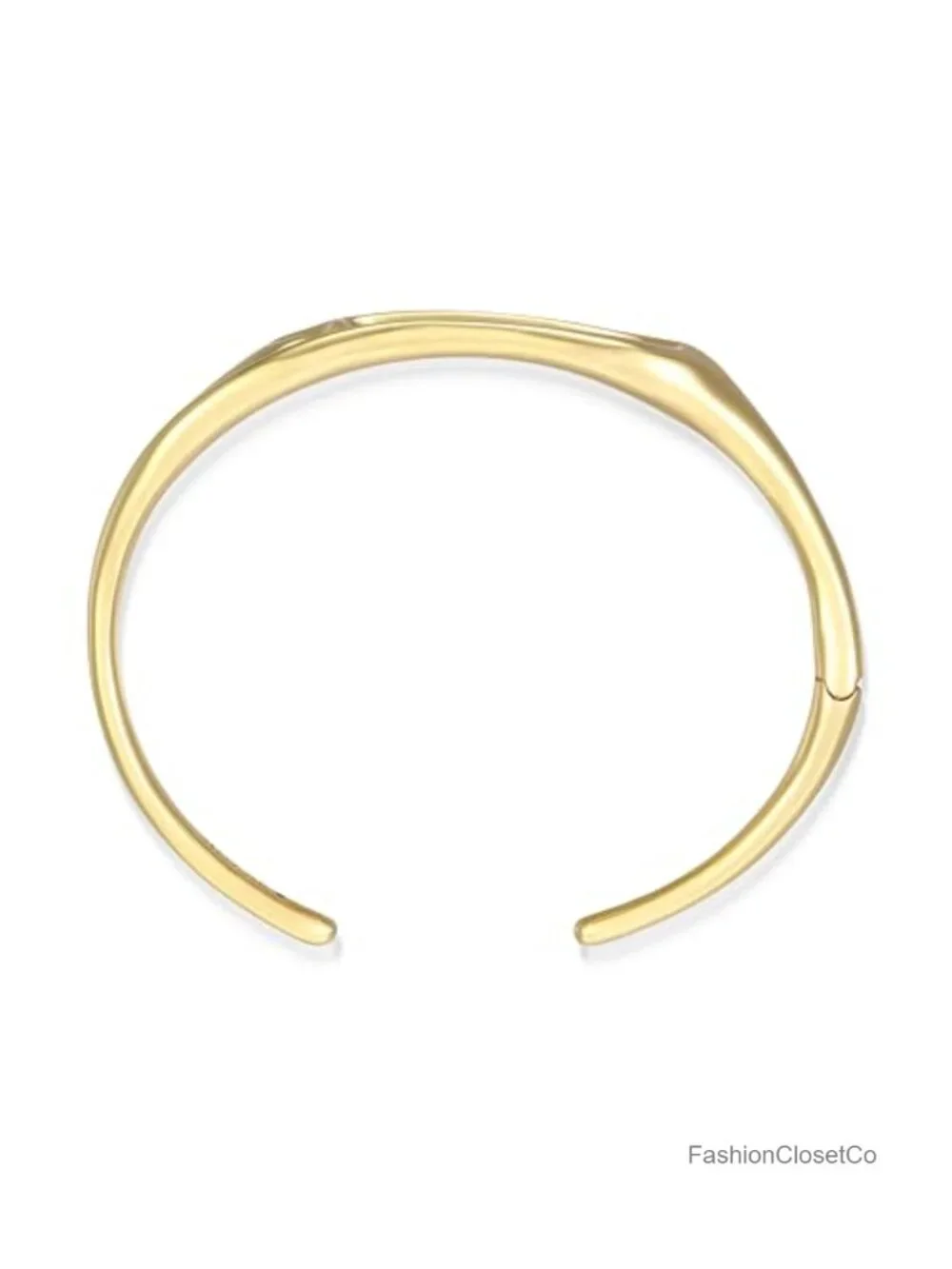 Sculpted Gold-Tone Plated Cuff Bracelet for Women